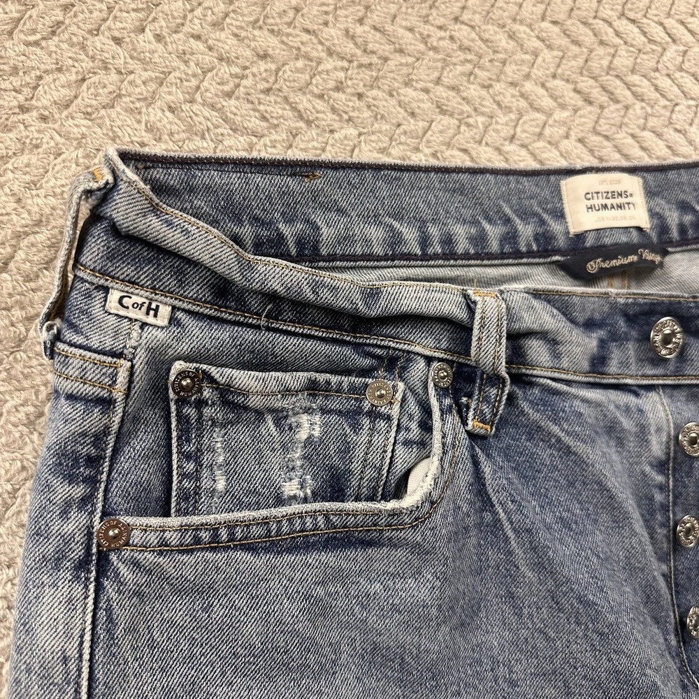 Citizens of Humanity Florence Jeans‎ Women's 31 BOHO Distressed button fly - Picture 4 of 16